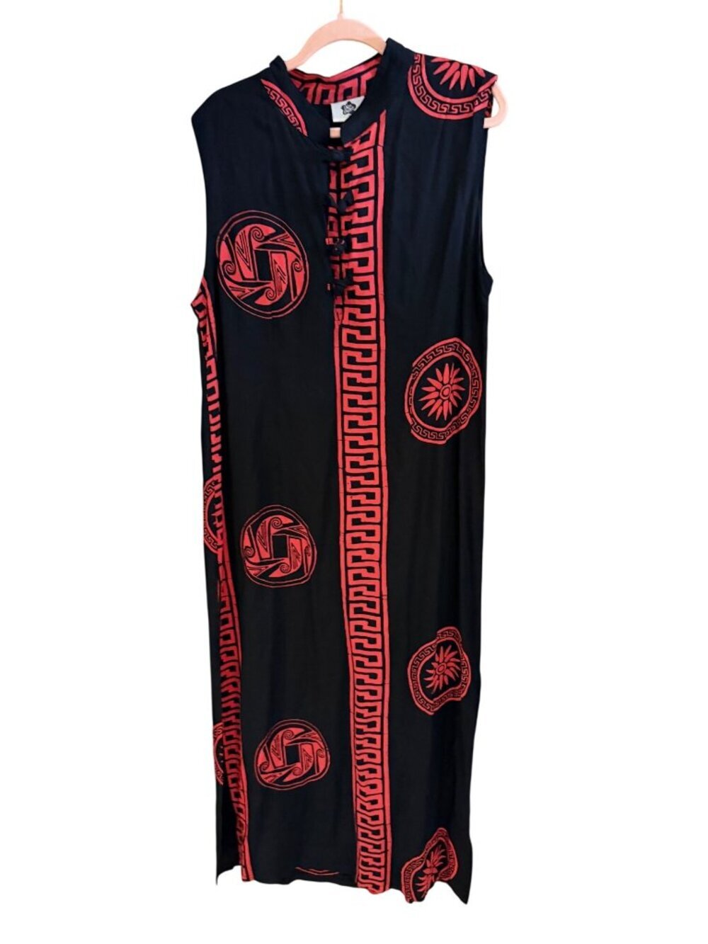 Hilo Hattie Womens Sleeveless Ankle-length Shift Dress Size XL Rayon Hawaiin